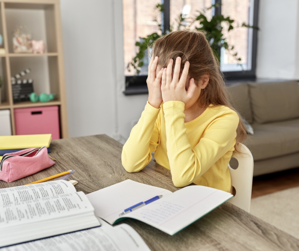 Anxious and stressed child